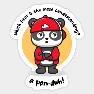 Funny panda (on light colors) Sticker